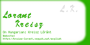 lorant kreisz business card