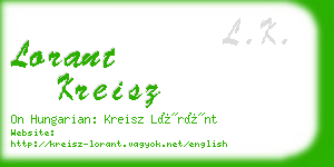 lorant kreisz business card